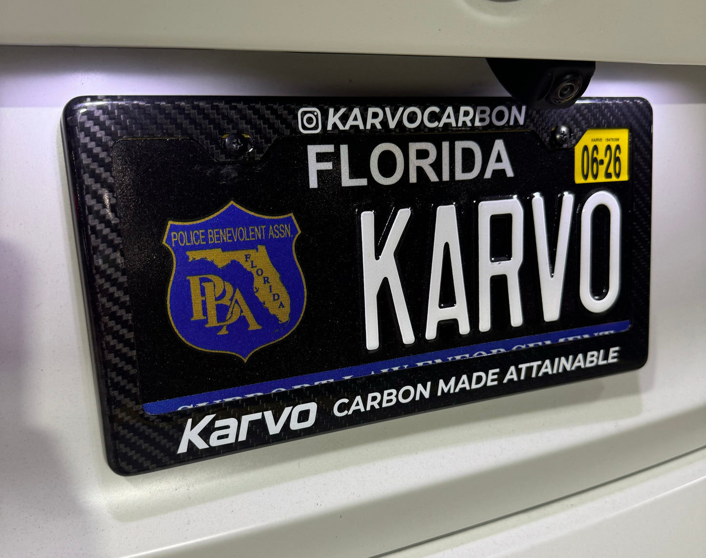 Karvo Carbon Fiber Liscense Plate Frame