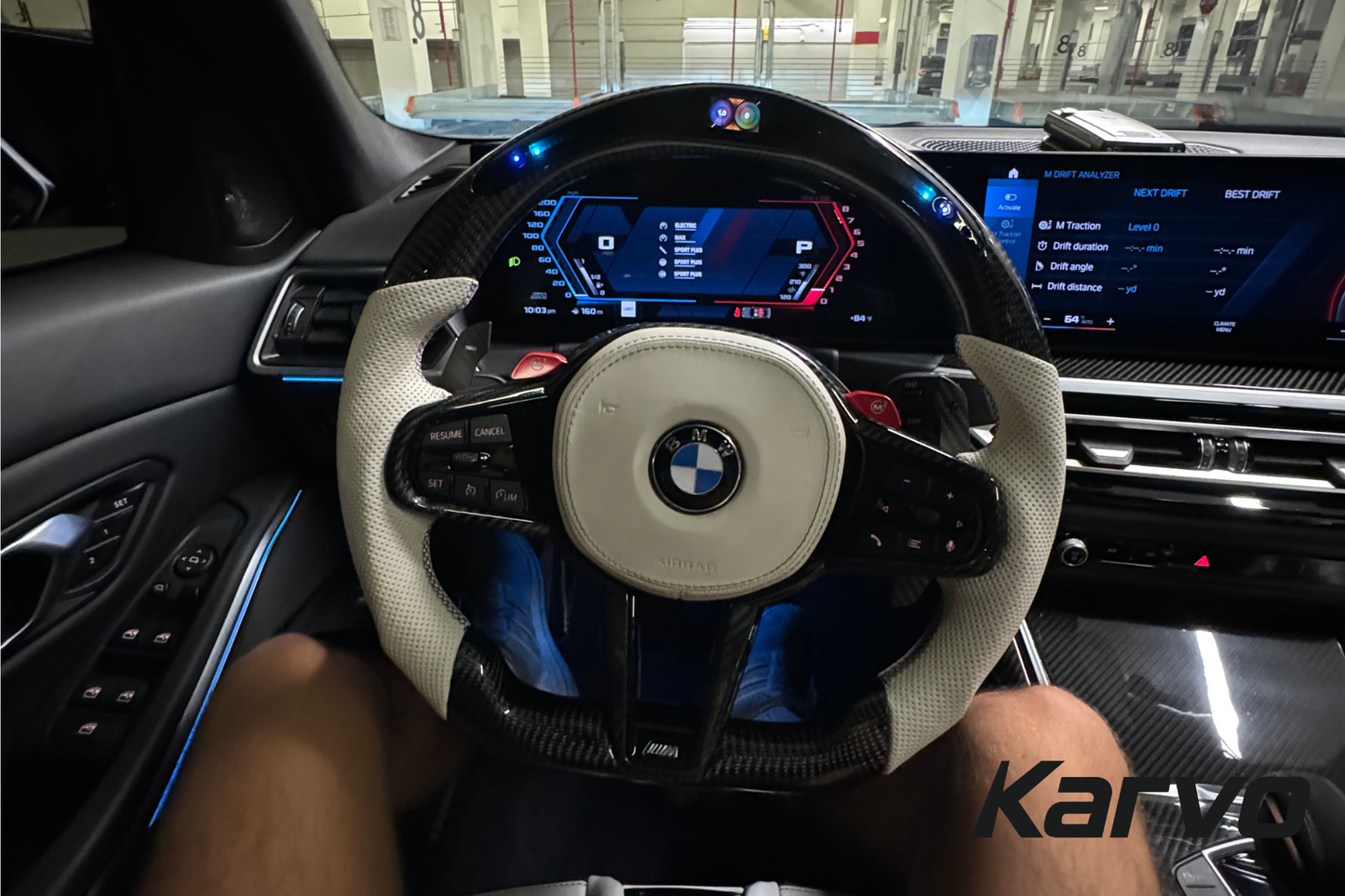 Karvo™ Dry Carbon Fiber Magnetic Paddle Shifters for BMW G Chassis Steering Wheels