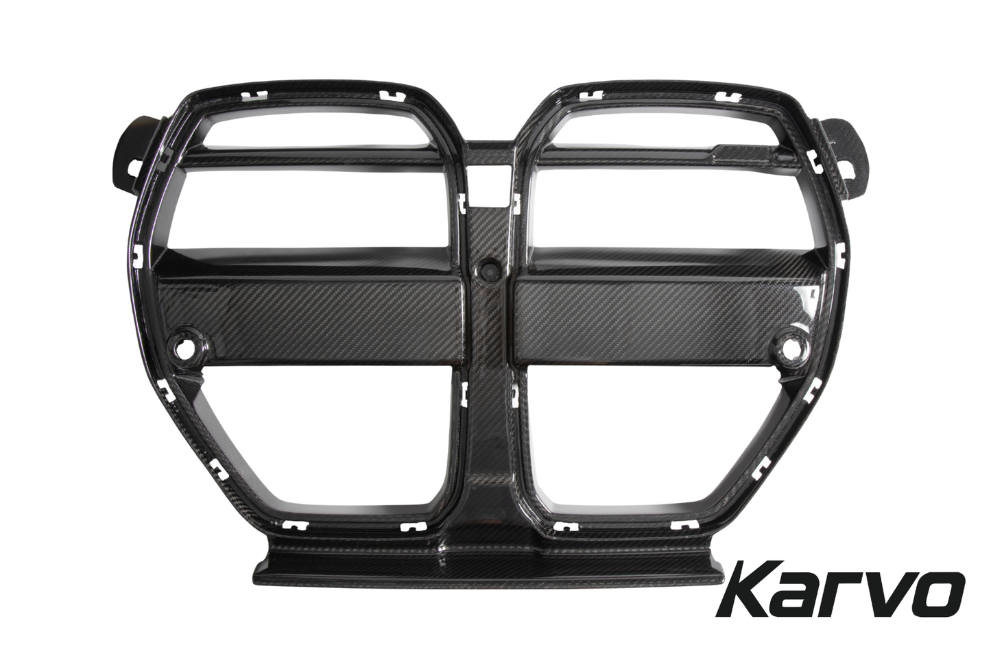 GT V STYLE DRY CARBON FIBER V2 1 PIECE FRONT GRILLES - BMW G80 M3 & G82/G83 M4