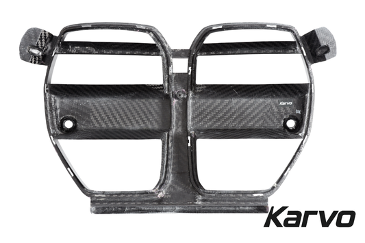 GT V STYLE DRY CARBON FIBER V2 1 PIECE FRONT GRILLES - BMW G80 M3 & G82/G83 M4