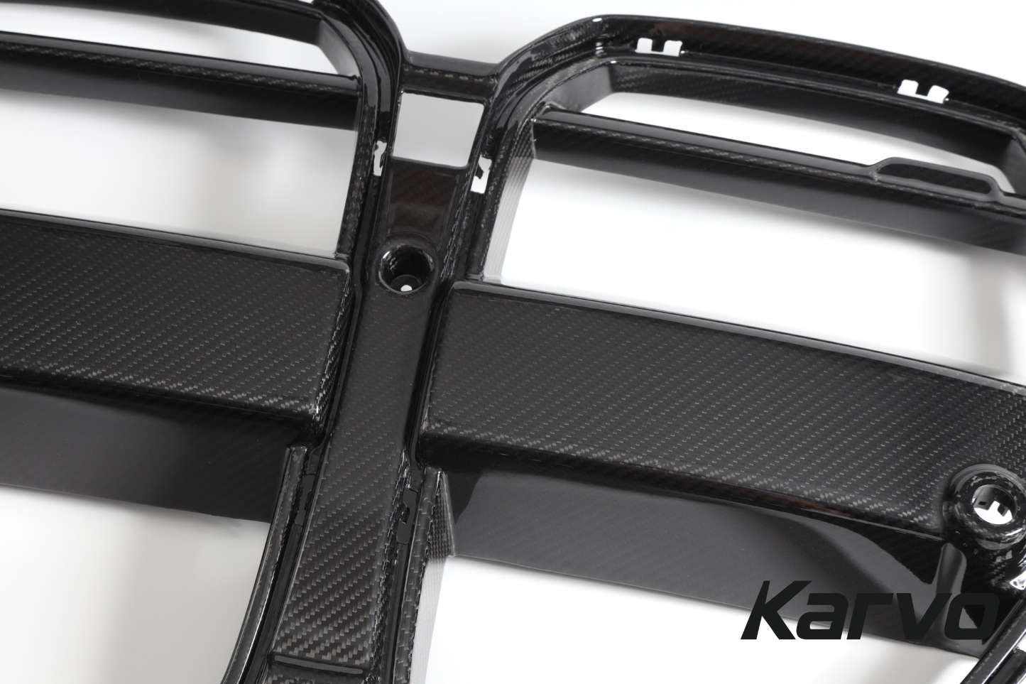 GT V STYLE DRY CARBON FIBER V2 1 PIECE FRONT GRILLES - BMW G80 M3 & G82/G83 M4