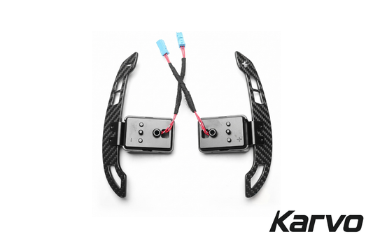 Karvo™ Dry Carbon Fiber Magnetic Paddle Shifters for BMW G Chassis Steering Wheels