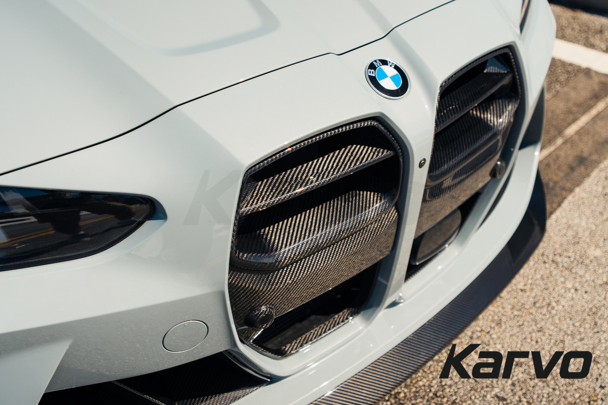 KIDNEY STYLE DRY CARBON FIBER FRONT GRILLES - BMW G80 M3 & G82/G83 M4