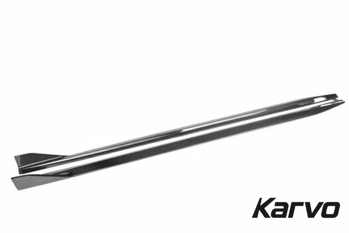 AD STYLE CARBON FIBER SIDE SKIRT EXTENSIONS WITH FIN/WINGLET – BMW G20 M340i/330i
