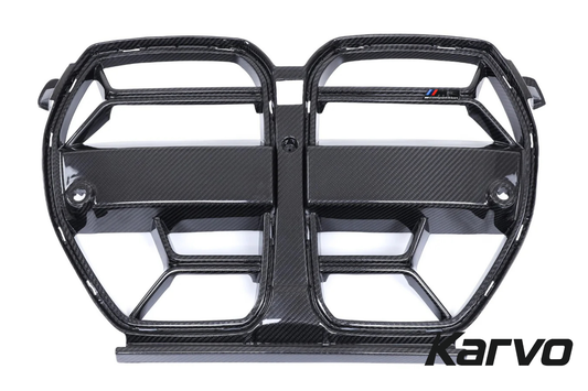 CSL V2 STYLE DRY CARBON FIBER FRONT GRILLES - BMW G80 M3 & G82/G83 M4