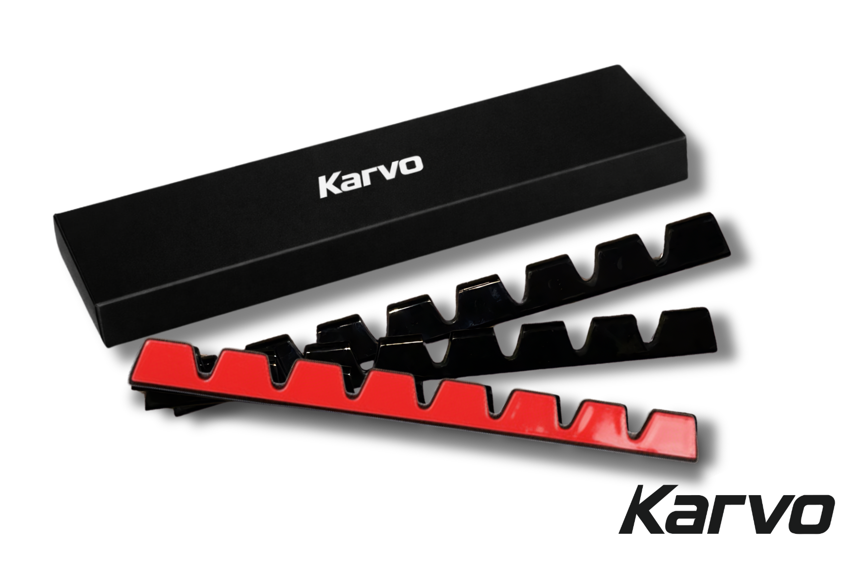 Karvo™ Front Lip & Bumper Universal Scrape Skid Protector Guard Strips (8pc Pre-Applied Tape)