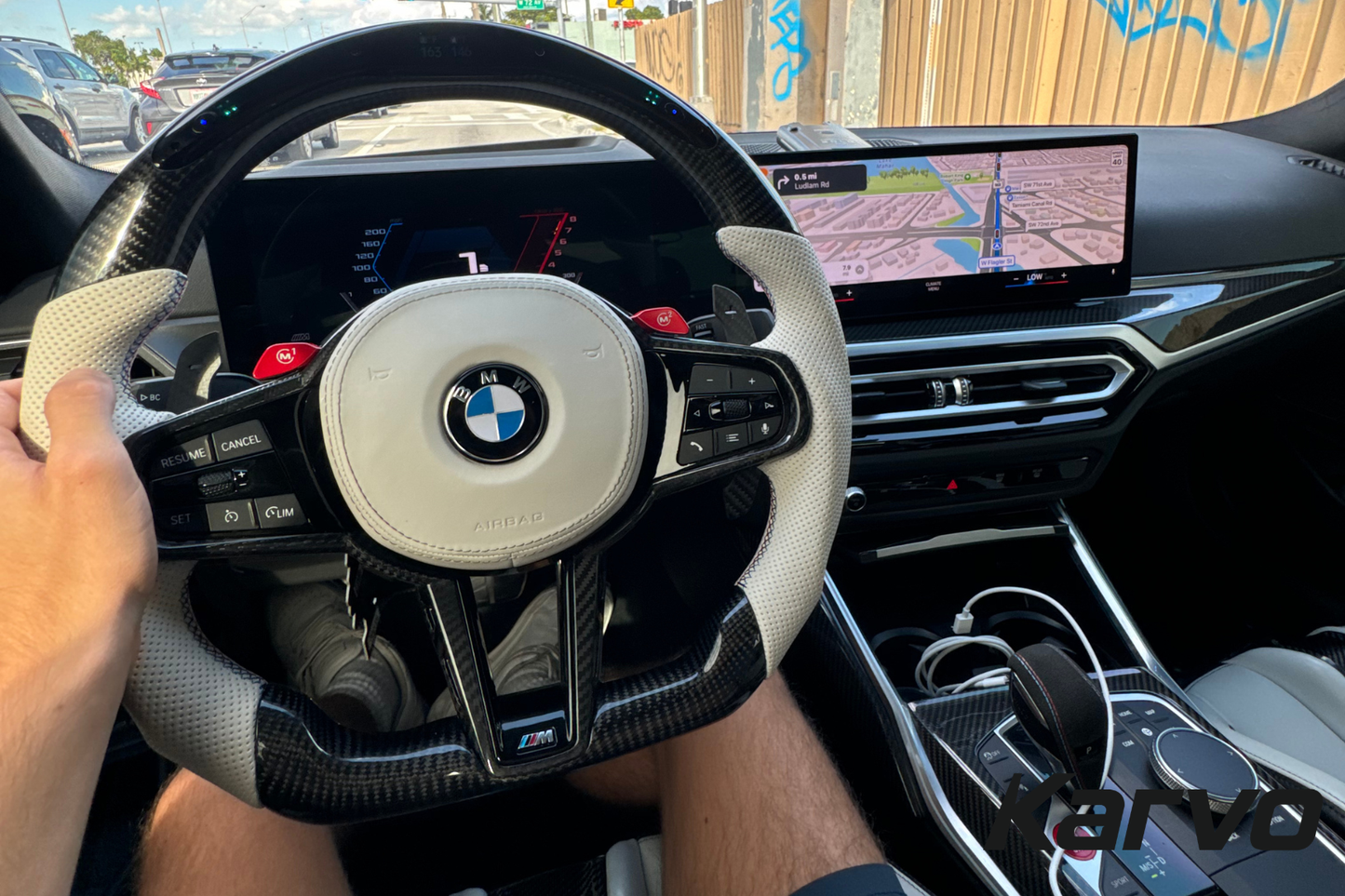 Karvo™ Dry Carbon Fiber Magnetic Paddle Shifters for BMW G Chassis Steering Wheels