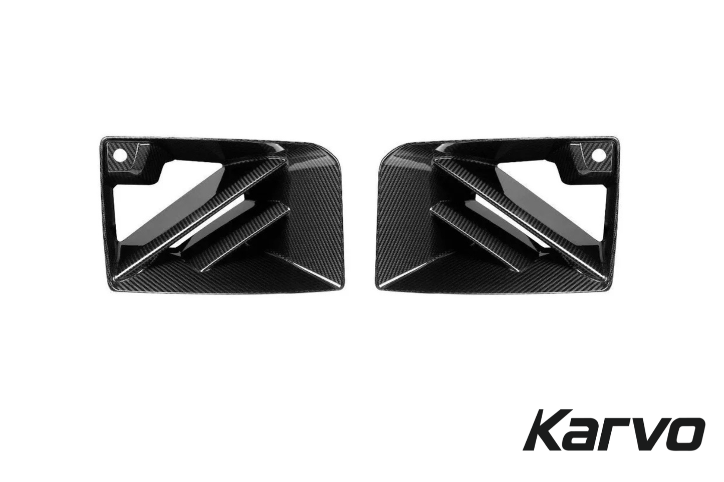 DRY CARBON FIBER SQ DUAL SLAT FRONT AIR INLETS/DUCTS – BMW G87 M2