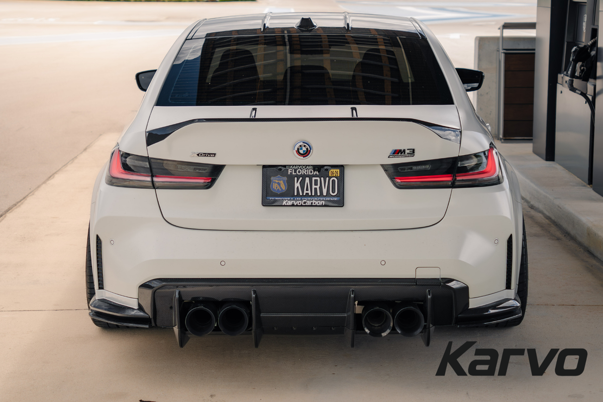MHC STYLE DRY CARBON REAR SPLITTER BUMPER EXTENSION - G8X M3/M4
