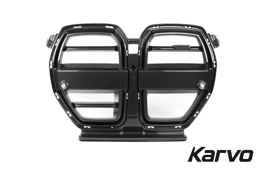 SQ STYLE DRY CARBON FIBER FRONT GRILLES - BMW G80 M3 & G82/G83 M4